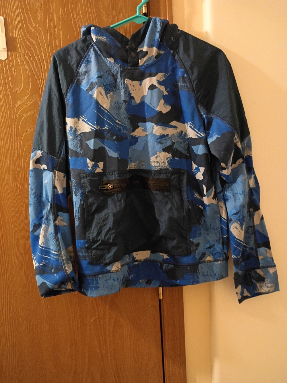 Athletic Works Blue Camouflage Hooded Jacket